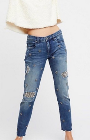 App Happy Cropped Skinny Jeans