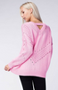 Pink Cable Knit Sweater