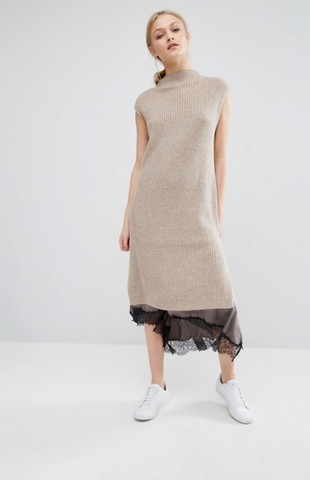 Velvet Cold-Shoulder Mini Dress