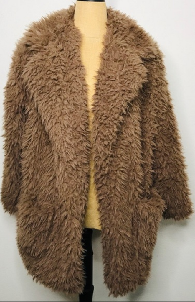 Brown Penny Lane Fur Coat